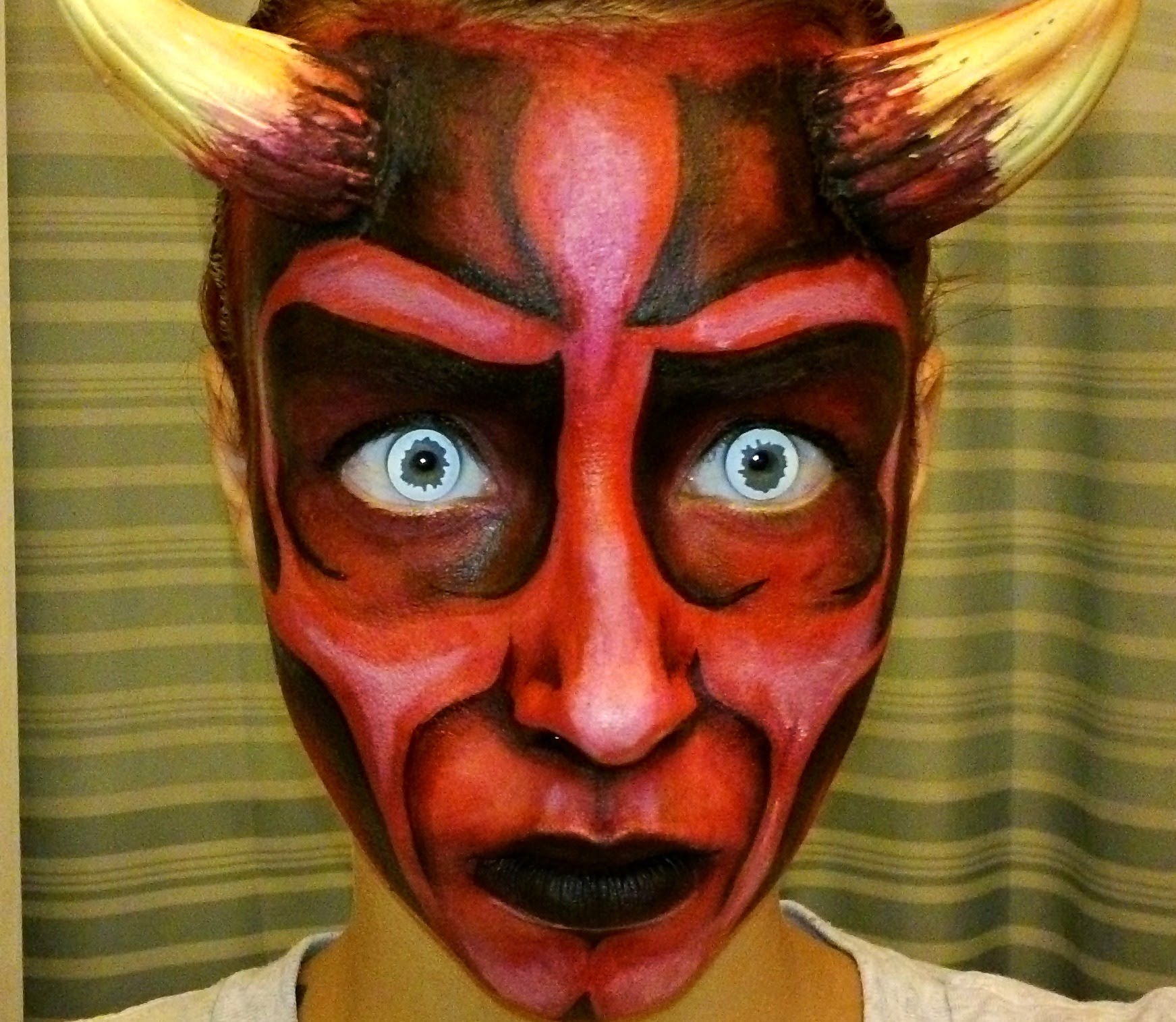 1743x1515 Halloween Series 2013 Devil Face Painting Tutorial - Devil Painting