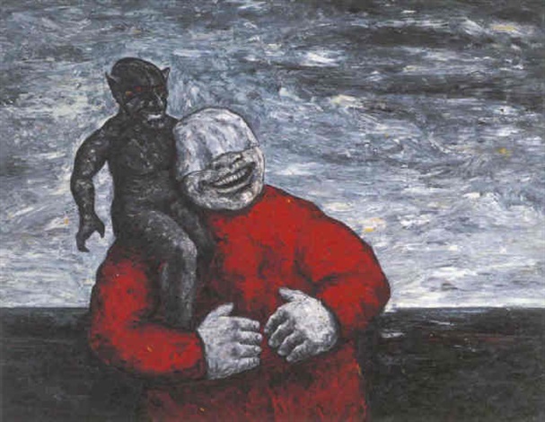 607x470 Painting Devil And Laughing Man By Peter Booth On Artnet - Devil Painting