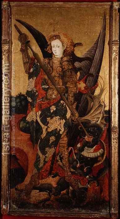 386x702 St. Michael Killing The Dragon Or Vanquishing The Devil, Early - Devil Painting