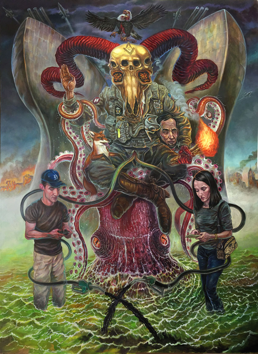 850x1167 Devil Original Painting - Devil Painting