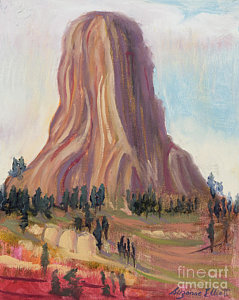 239x300 Devils Tower Paintings - Devils Tower Painting