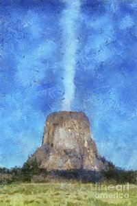 200x300 Devils Tower Paintings Fine Art America - Devils Tower Painting