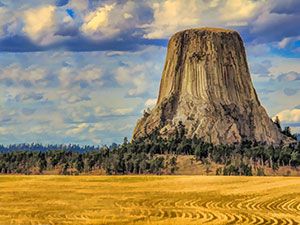 300x225 Devils Tower Painting Wallpaper - Devils Tower Painting