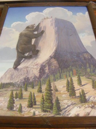 337x450 Painting Of Ancient Native Interpretation Of Devil's Tower - Devils Tower Painting
