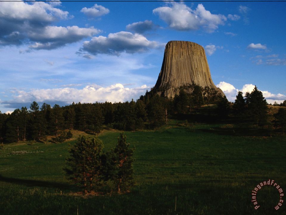 960x720 Raymond Gehman Distant View Of Devils Tower Painting - Devils Tower Painting