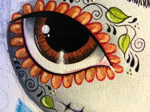 480x360 Frida De Los Muertos Painting - Dia De Los Muertos Painting