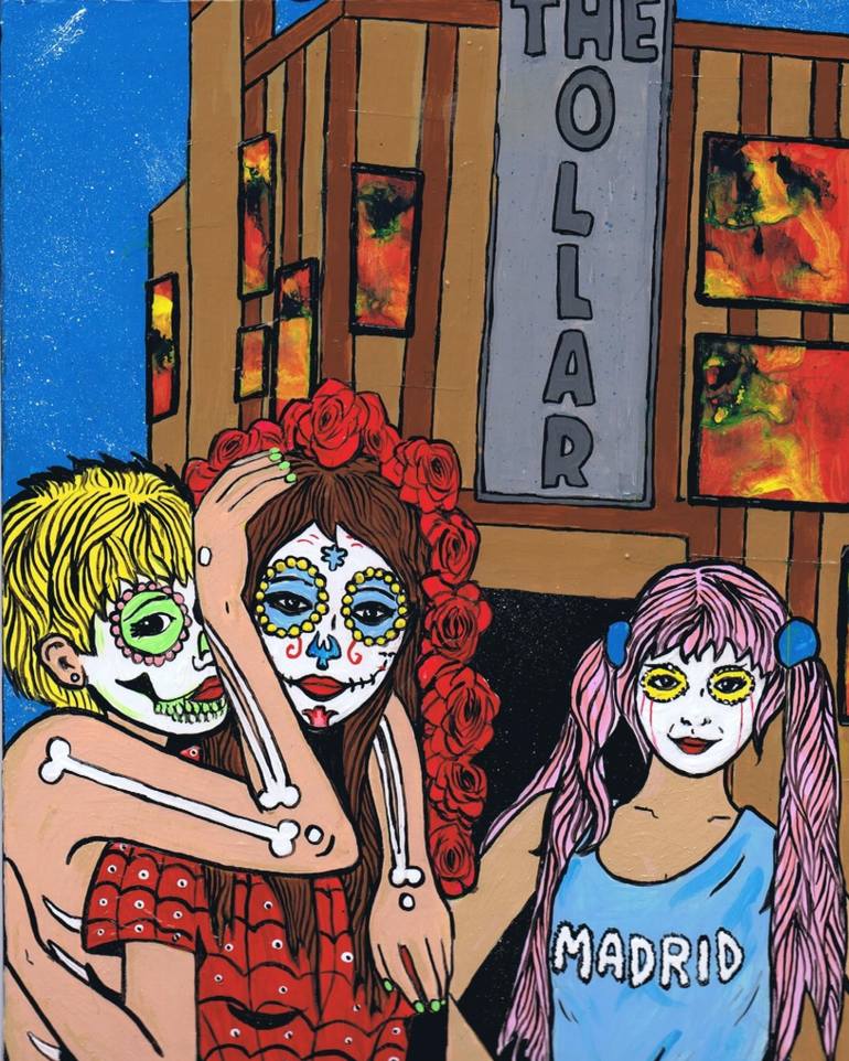 770x962 Saatchi Art Dia De Los Muertos Painting By Clay Sheff - Dia De Los Muertos Painting