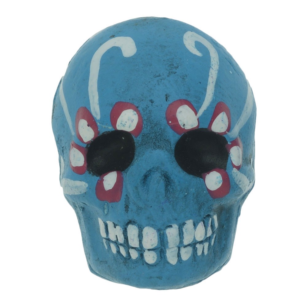 1000x1000 Painted Ceramic Bead - Dia De Los Muertos Skull Painting