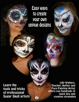 270x350 Book Contents - Dia De Los Muertos Skull Painting