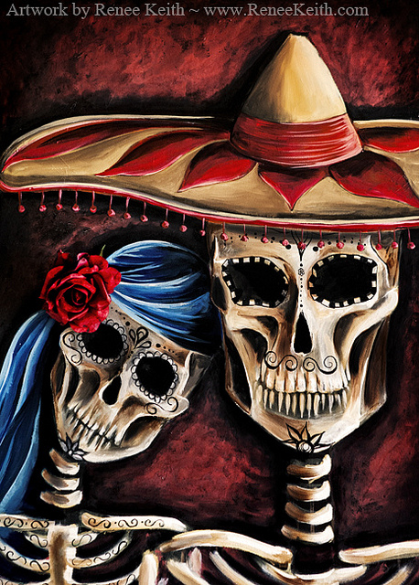 458x640 Dia De Los Muertos - Dia De Muertos Painting