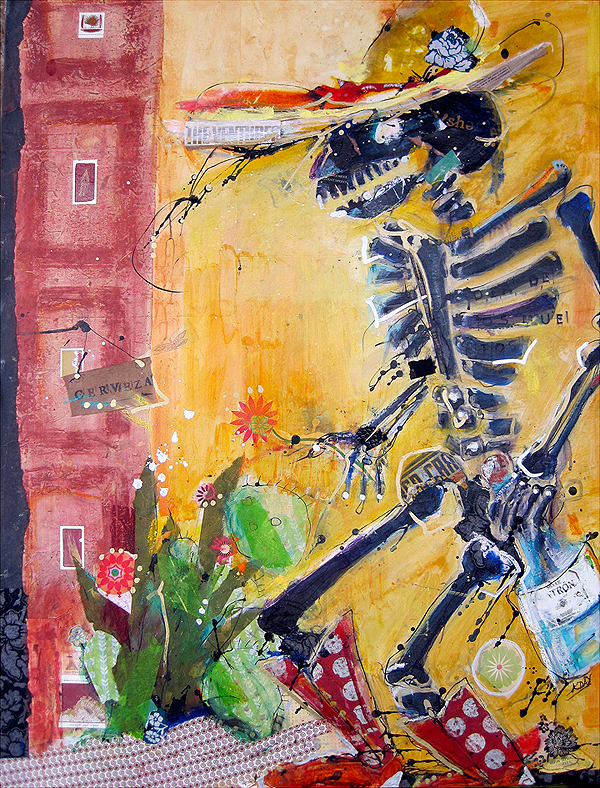 600x788 Dia De Los Muertos Kelliedayart - Dia De Muertos Painting