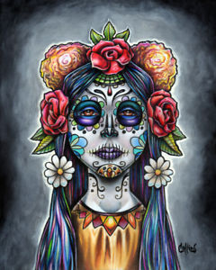 240x300 Day Of The Dead Art Ebay - Dia De Muertos Painting