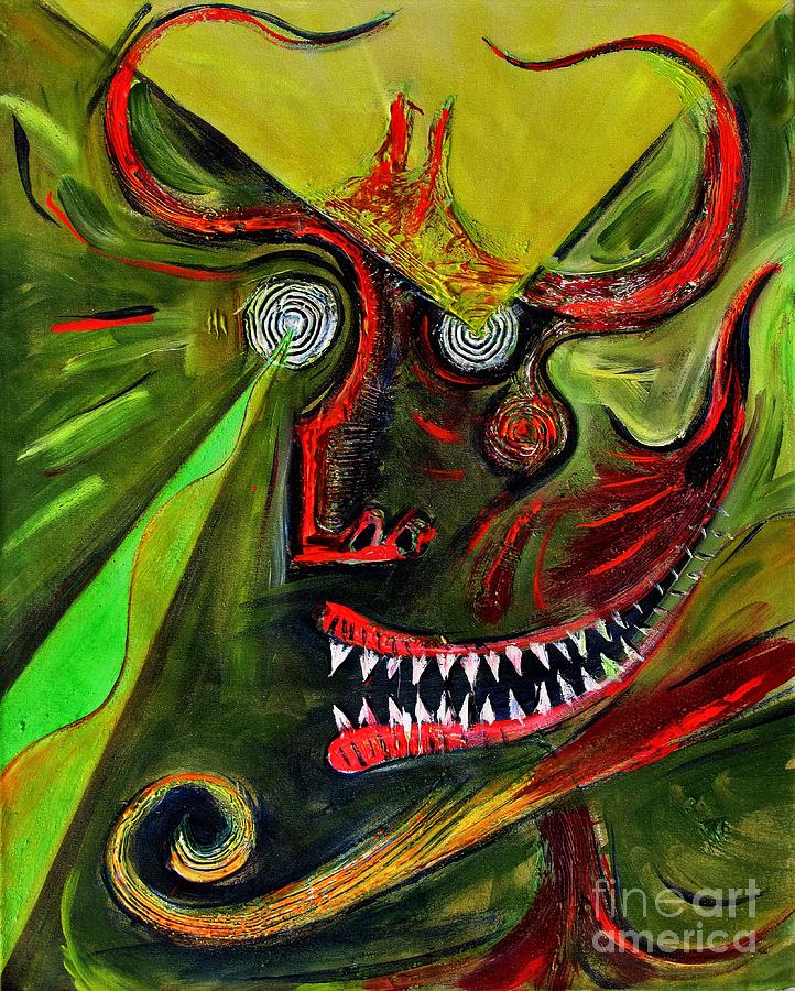 722x900 El Diablo Painting By Louis Zeno Lawrence - Diablo Painting