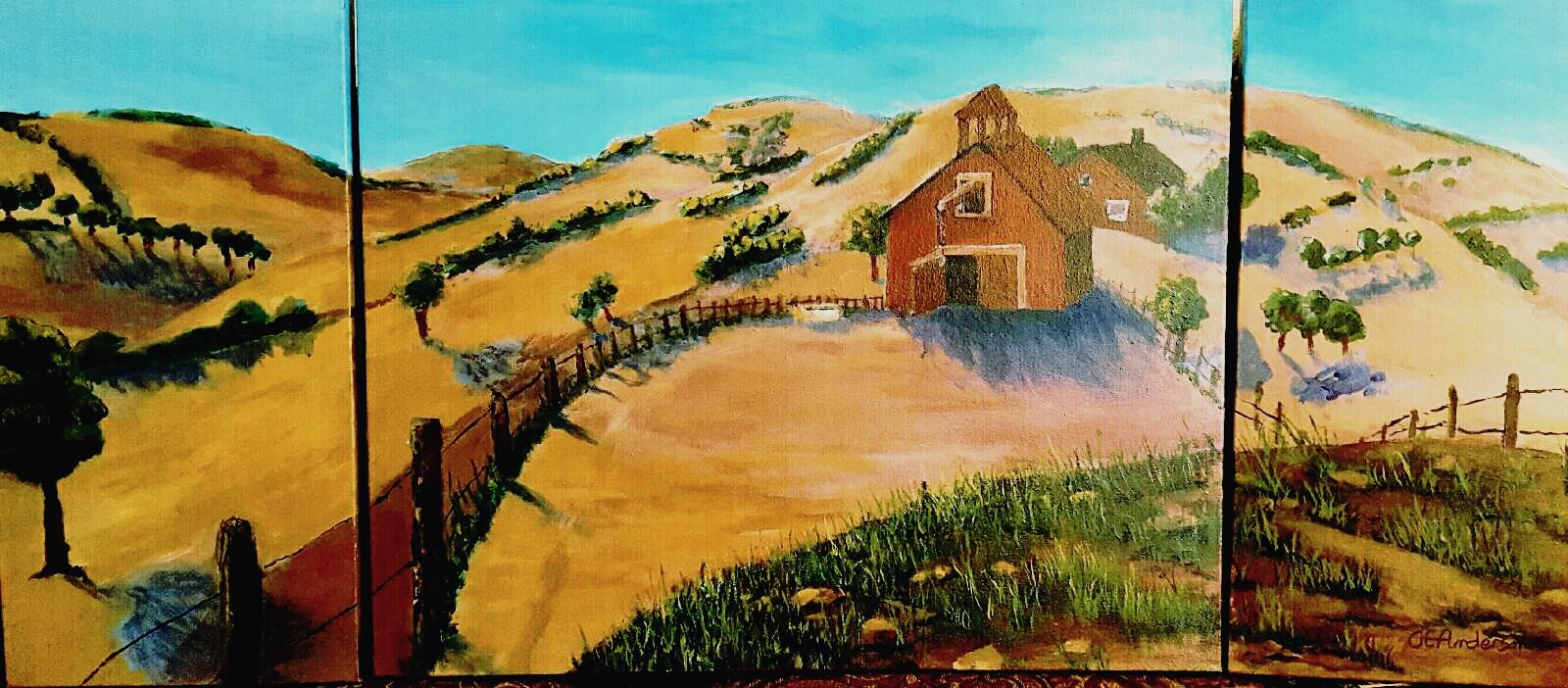 1600x702 Mount Diablo (Triplet) Painting With A Stroke - Diablo Painting