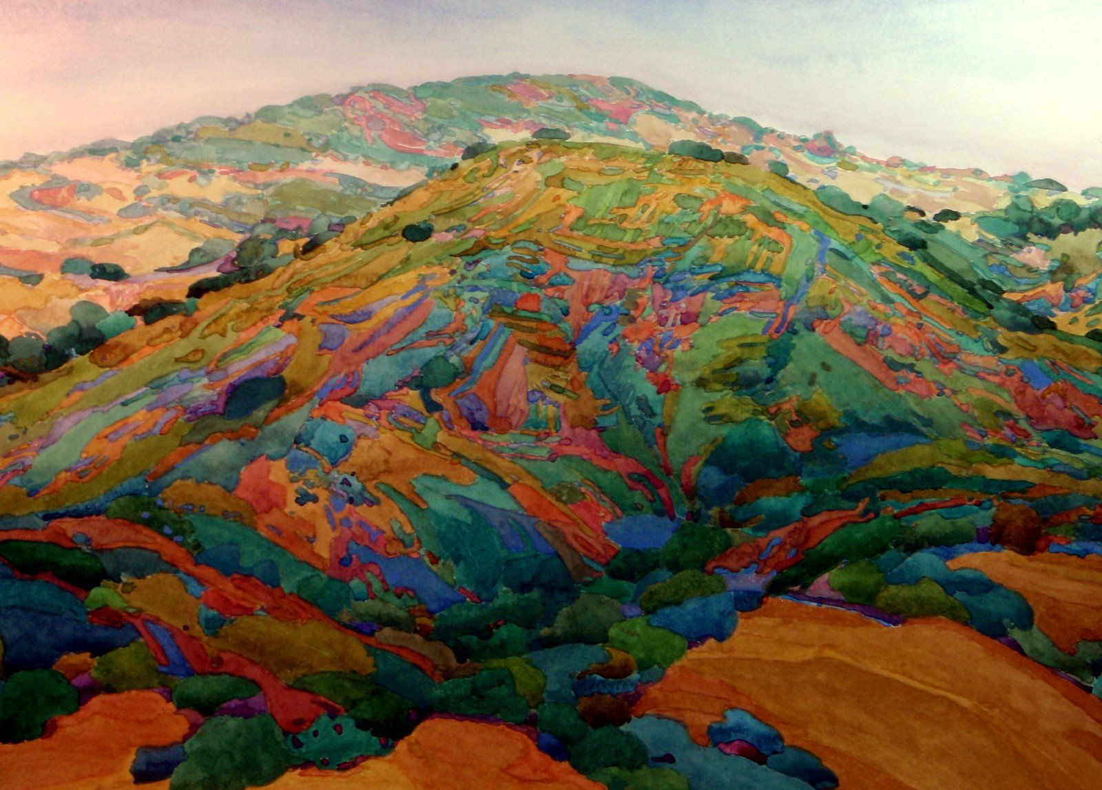 1600x1147 Robin Purcell (Born 1956), Magee Ranch Tapestry, Mount Diablo - Diablo Painting