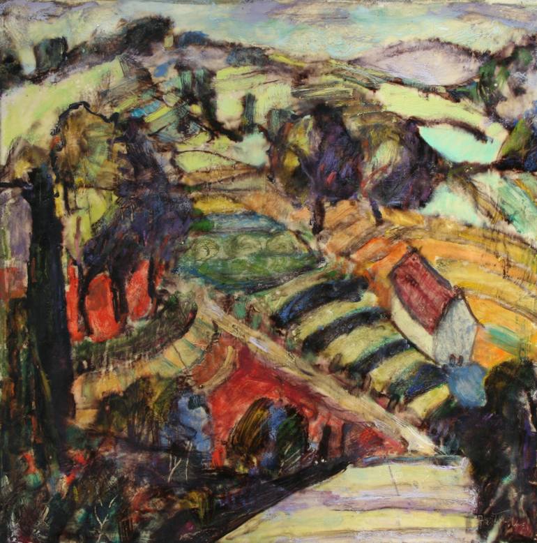 770x778 Saatchi Art Farm Road Near Diablo Painting By James Hartman - Diablo Painting