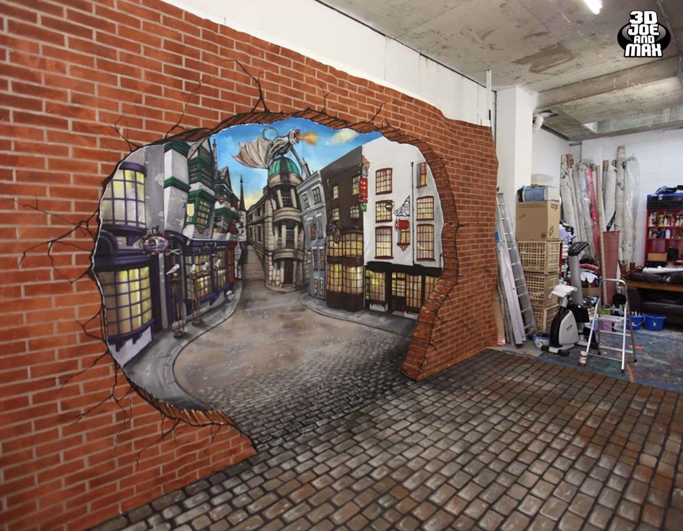 1400x1090 Harry Potter's Diagon Alley - Diagon Alley Painting