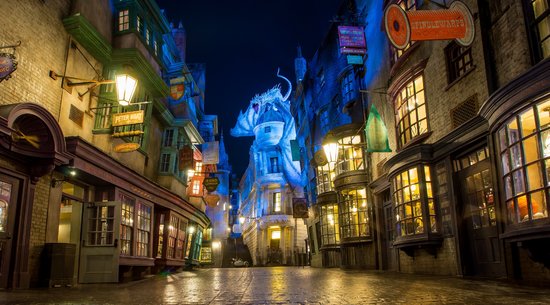 550x305 Harry Potter Theme Park Info Family Vacation Guide - Diagon Alley Painting
