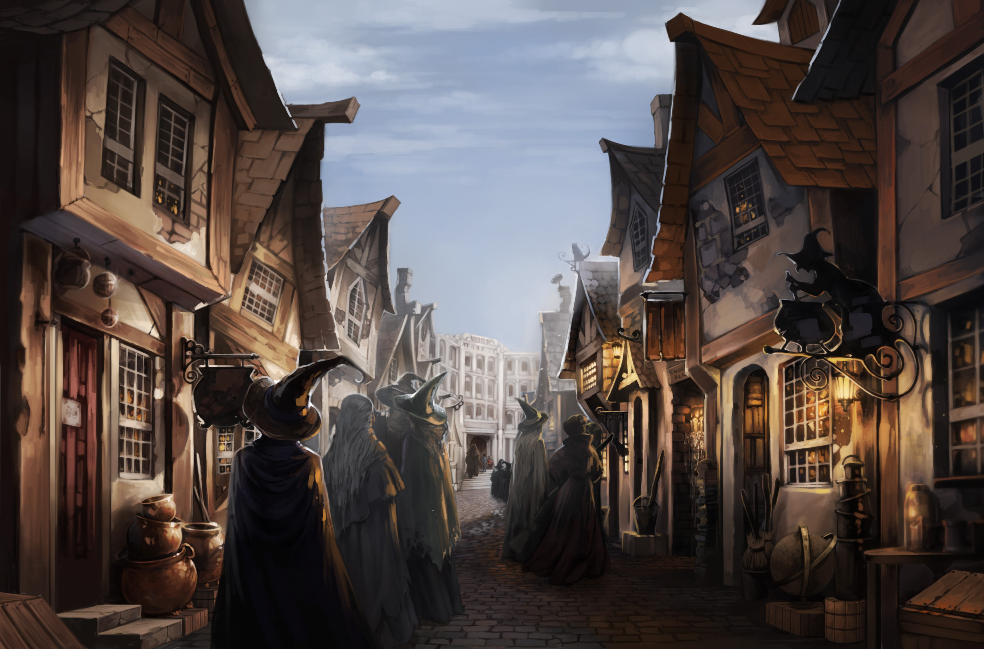 Diagon Alley Painting At PaintingValley.com | Explore Collection Of ...