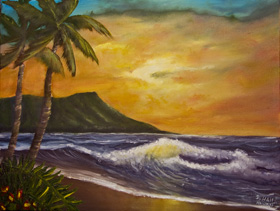 280x211 Diamond Head Art Hawaii Diamond Head Art Paintings Amp Prints By - Diamond Head Painting
