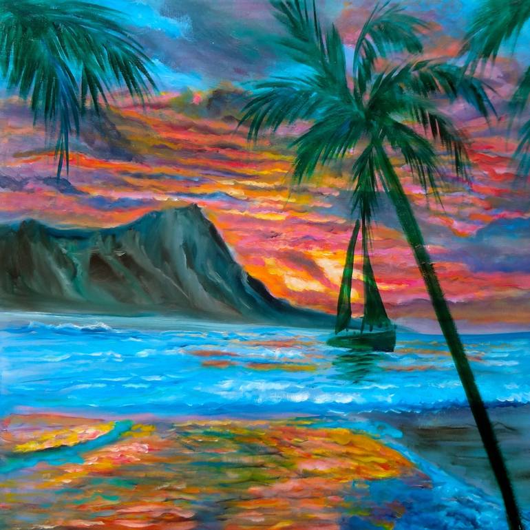 Diamond Head Painting at PaintingValley.com | Explore collection of ...