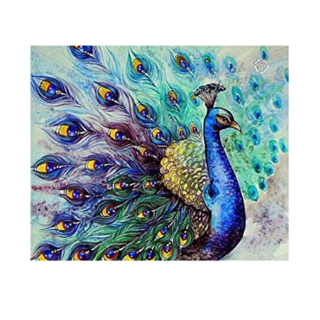 450x450 Diamond Painting Peacock Flaunting Its Tail 5d Diamond Diy - Diamond Painting