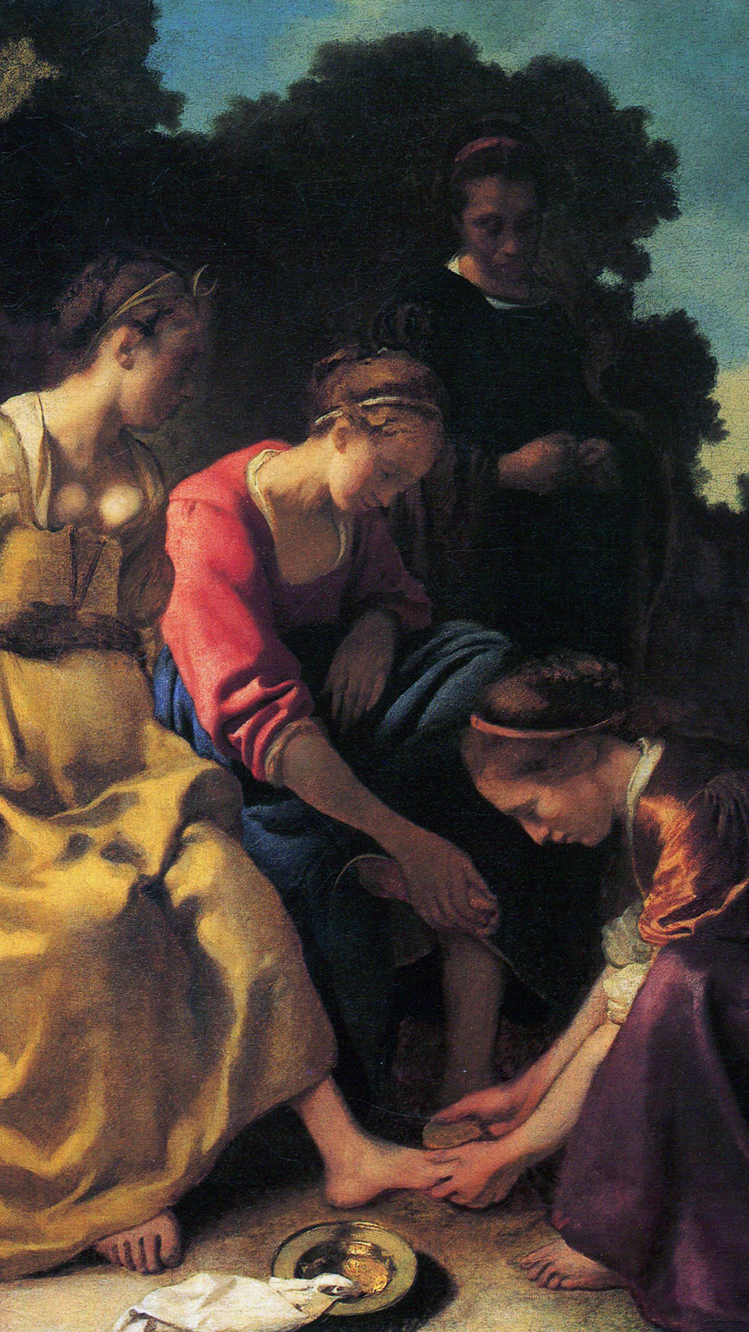 1080x1920 Diana And Her Companions By Johannes Vermeer - Diana And Her Companions Painting