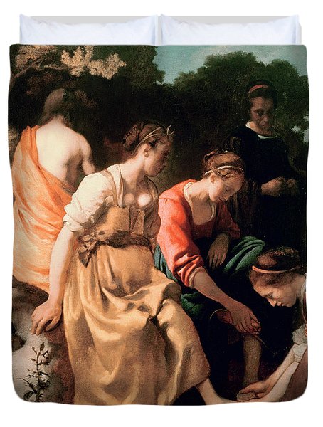 454x600 Goddess Diana Duvet Covers Pixels - Diana And Her Companions Painting