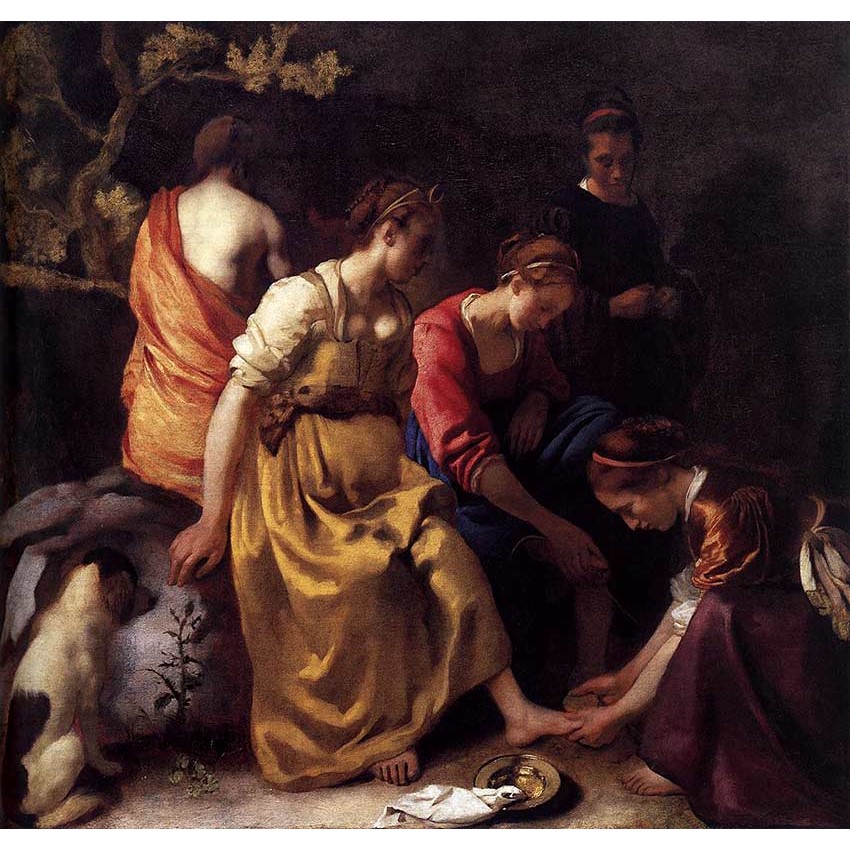 850x850 Diana And Her Companions By Vermeer Johannes - Diana And Her Companions Painting