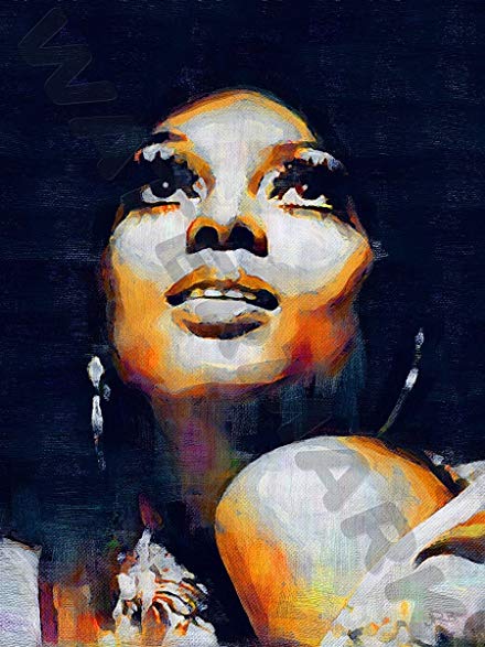 440x587 Diana Ross Supremes Mowtown Soul Art Print Poster Oil - Diana Ross Painting