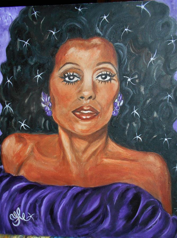 669x900 The One And Only Diana Ross Painting By Yesi Casanova - Diana Ross Painting
