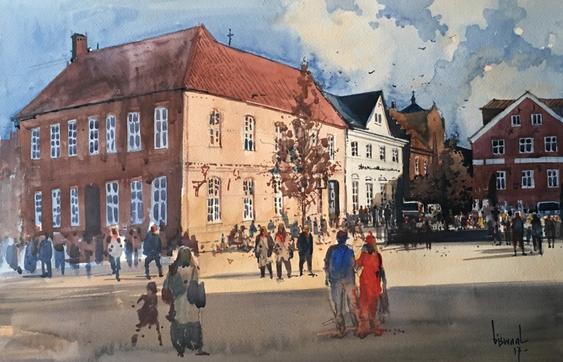800x515 Denmark Diary By Artist Bijay Biswaal Place Art Watercolor - Diary Painting