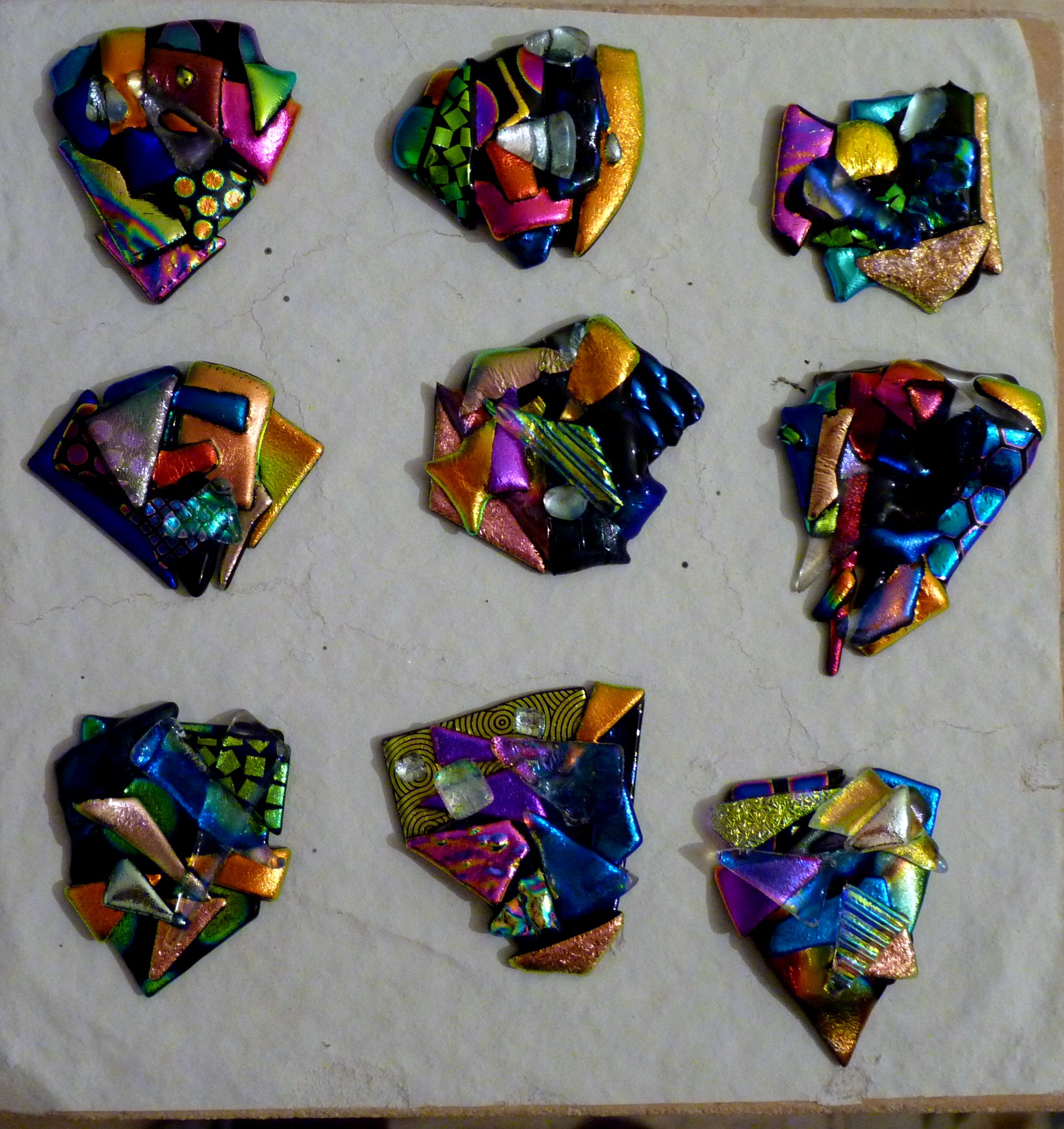 1637x1737 New Dichroic Pendants Harlequin Range Kiln Fired Art Blog - Dichromatic Painting