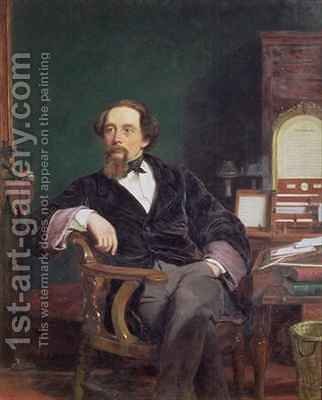 322x400 Portrait Of Charles Dickens William Powell Frith Reproduction - Dickens Painting