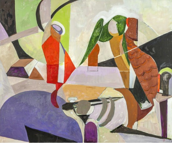 550x458 A Playpen Within A Battlefield The Paintings Of Lois Dickson - Dickson Painting