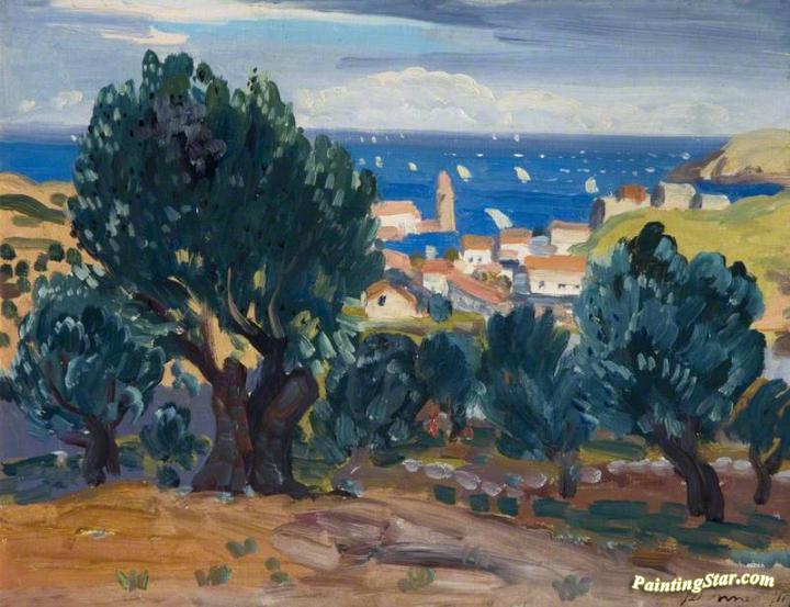 720x553 Olives At Collioure Artwork By James Dickson Innes Oil Painting - Dickson Painting