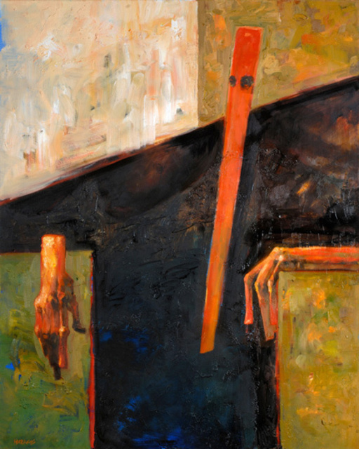 512x640 Peter Haragos Artwork Dictator Original Painting Oil Abstract Art - Dictator Painting