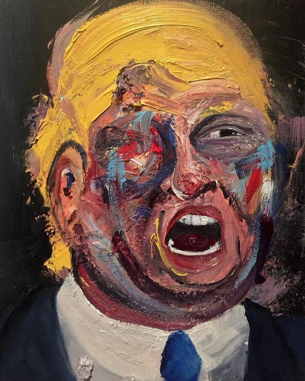599x749 Tyler Scully's Expressionist Trump Paintings Art Amp Criticism By - Dictator Painting