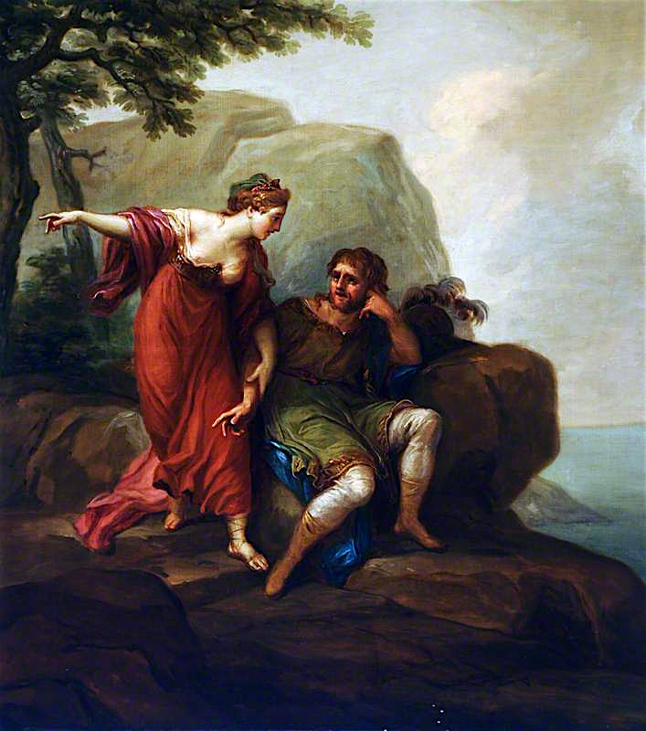 707x800 Dido And Aeneas () Painting Antonio Zucchi Oil Paintings - Dido And Aeneas Painting