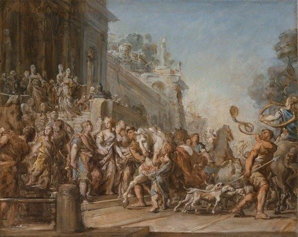 600x477 The Departure Of Dido And Aeneas For The Hunt Posters Amp Prints By - Dido And Aeneas Painting
