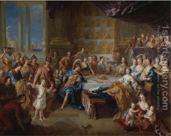 600x475 The Feast Of Dido And Aeneas An Allegorical Francois De Troy - Dido And Aeneas Painting