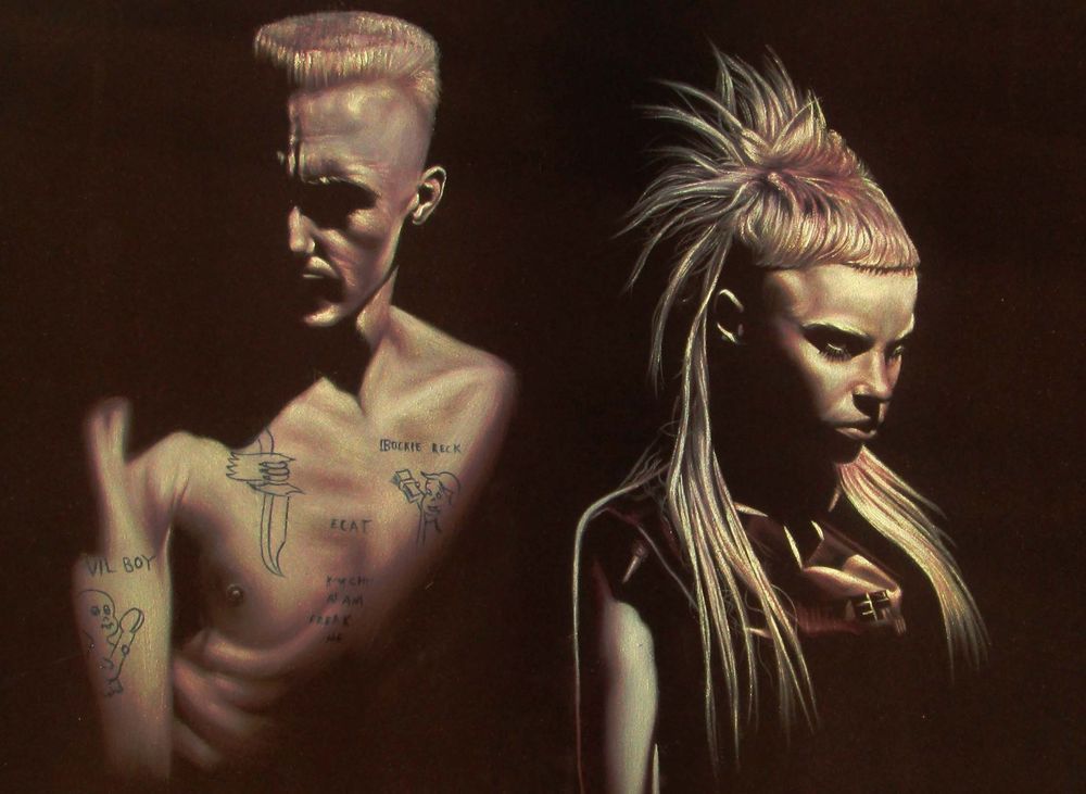 1000x731 Die Antwoord Yolandi Ninja, Original Oil Painting Art Mexican - Die Antwoord Painting