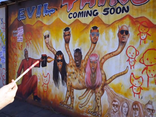 640x480 Behind The Scenes Footage Of Die Antwoord's Fatty Boom Boom [Video - Die Antwoord Painting