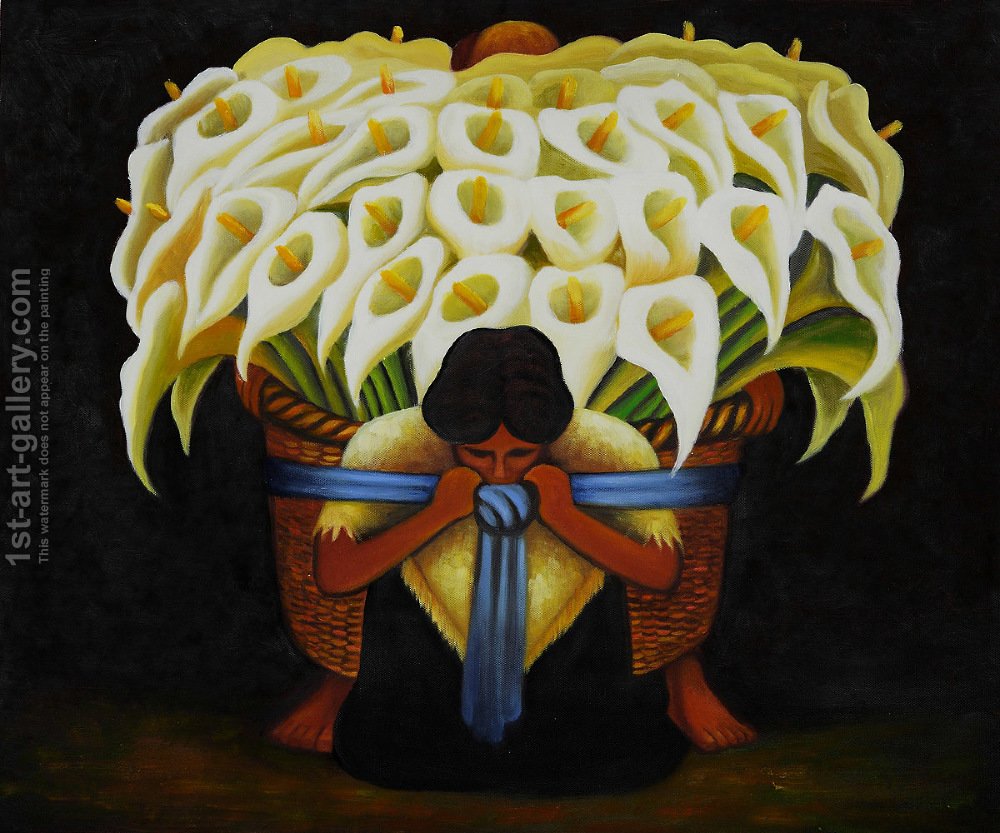 1000x833 El Vendedor De Alcatraces Diego Rivera Reproduction 1st Art Gallery - Diego Painting