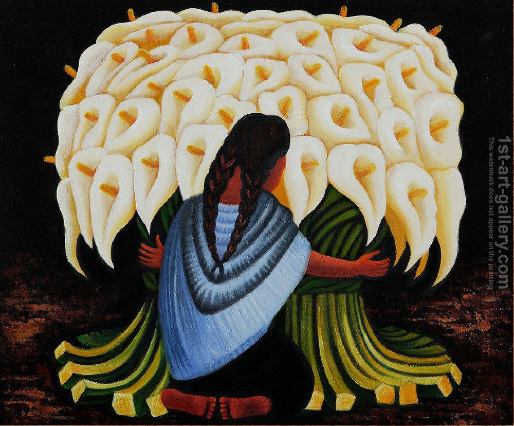 1000x828 The Flower Seller 1942 Diego Rivera Reproduction 1st Art Gallery - Diego Painting