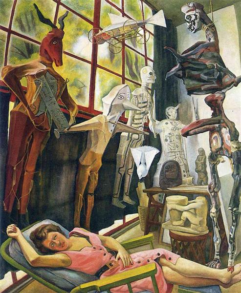493x600 The Painter's Studio, 1954 - Diego Painting