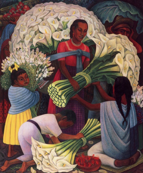 579x700 Diego Rivera The Flower Vendor Painting Best Paintings For Sale - Diego Painting