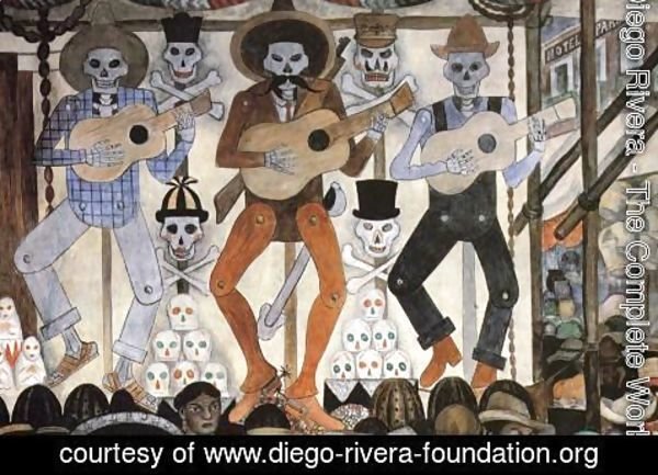 600x433 Diego Rivera - Diego Rivera Dia De Los Muertos Painting
