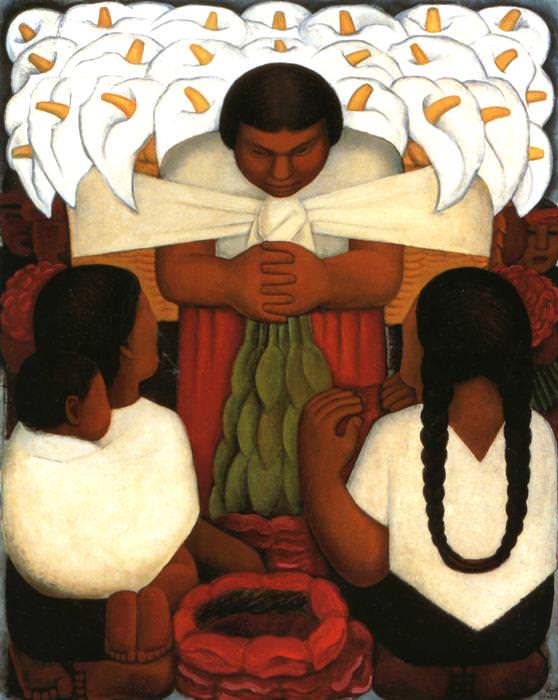 558x700 Diego Rivera Paintings - Diego Rivera Dia De Los Muertos Painting