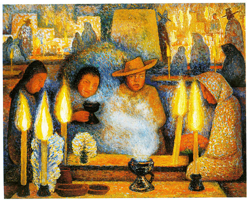 500x405 Diego Rivera. Dia De Muertos. 1944 - Diego Rivera Dia De Los Muertos Painting